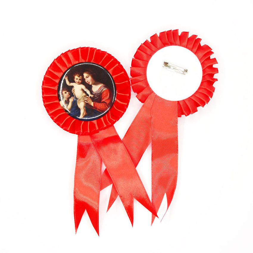 Promotion Affordable Prizes Custom Printed Button Badge Award Rosette Ribbon