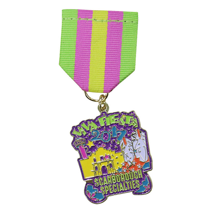 metal craft manufacturer soft enamel custom fiesta medals novelty promotional festival medal