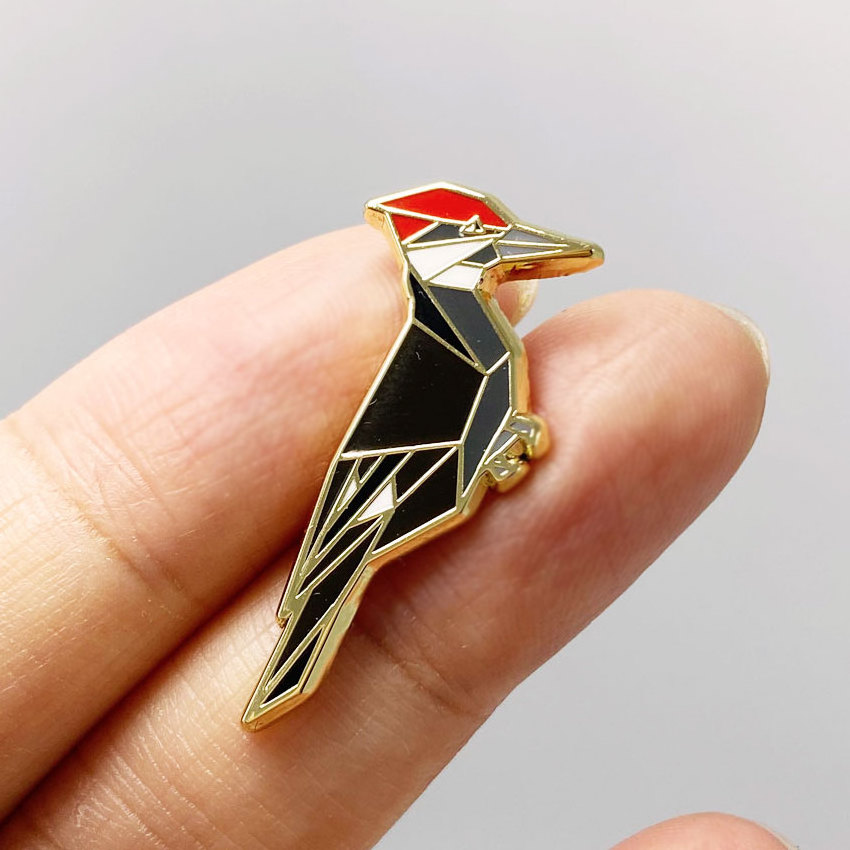 OEM metal factory custom enamel bird badge gifts dongguan lapel pin