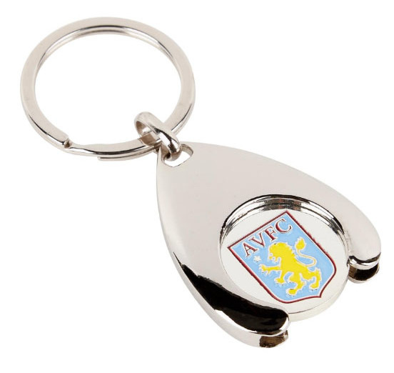 Custom Metal Enamel Caddy Coin Keychain Trolley Token Keyrings