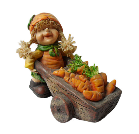 2023 Hot Sales Brown Scarecrow Kids Thanksgiving Tabletop Figurines Garden Decoration Statue