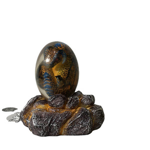 Souvenir Dragon Egg With Lava Base Sculpture Resin Craft Desktop Decor Ornamental Dragon Egg Dinosaur Egg Ornaments