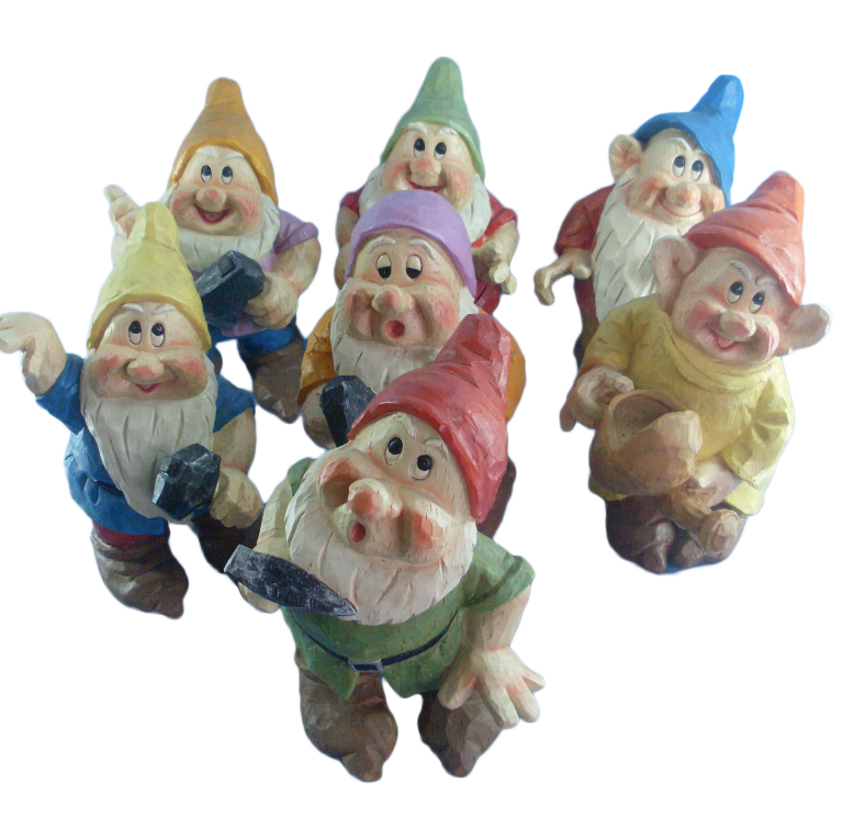 Custom Cartoon Characters Snow White And Seven Dwarfs Resin Sculpture Crafts European-style Garden Decorative Ornaments