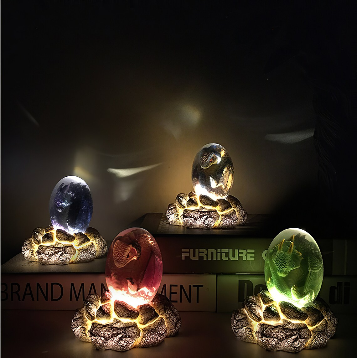 Souvenir Dragon Egg With Lava Base Sculpture Resin Craft Desktop Decor Ornamental Dragon Egg Dinosaur Egg Ornaments