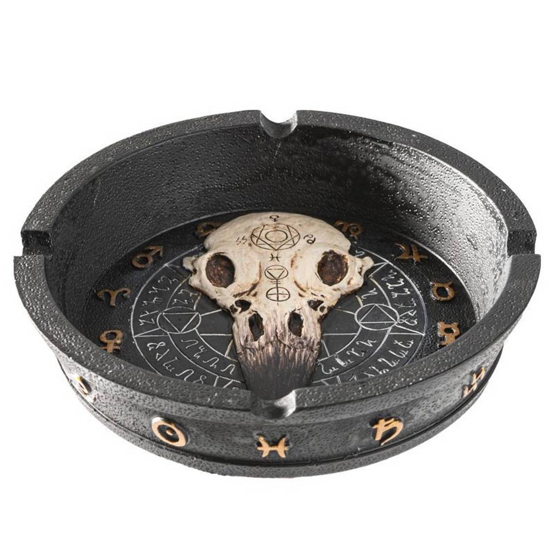 Handmade Resin Crafts Raven Skull Alchemist Ashtray Ash Tray Gothic Decor Spooky Season Decor Halloween Decor