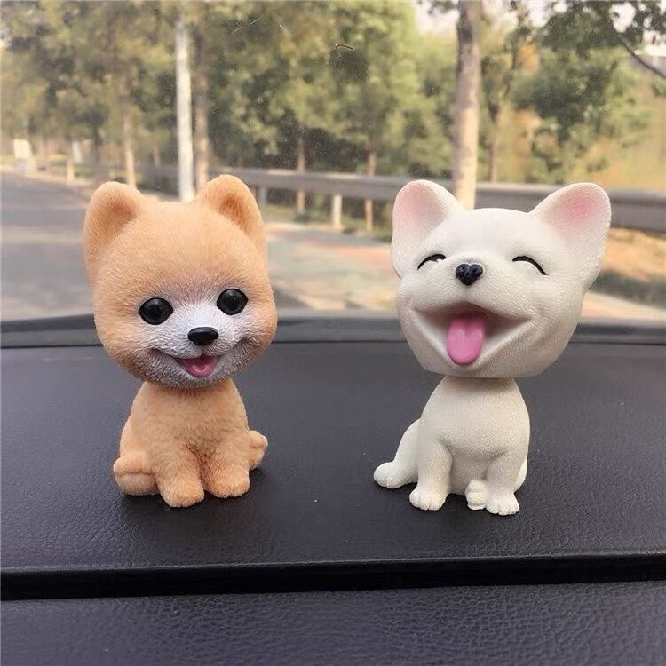 Resin Bobblehead auto Ornament Shaking Head Nodding Resin Dog Decoration Car Dashboard Mini Bobble-Head Toys for Car Decoration