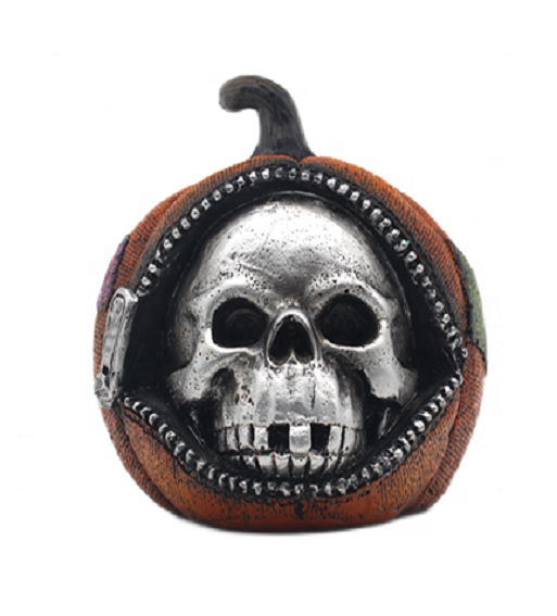 Customized Resin Pumpkin With Skulls Large-Capacity Piggy Bank Home Decoration Children's Birthday Gifts