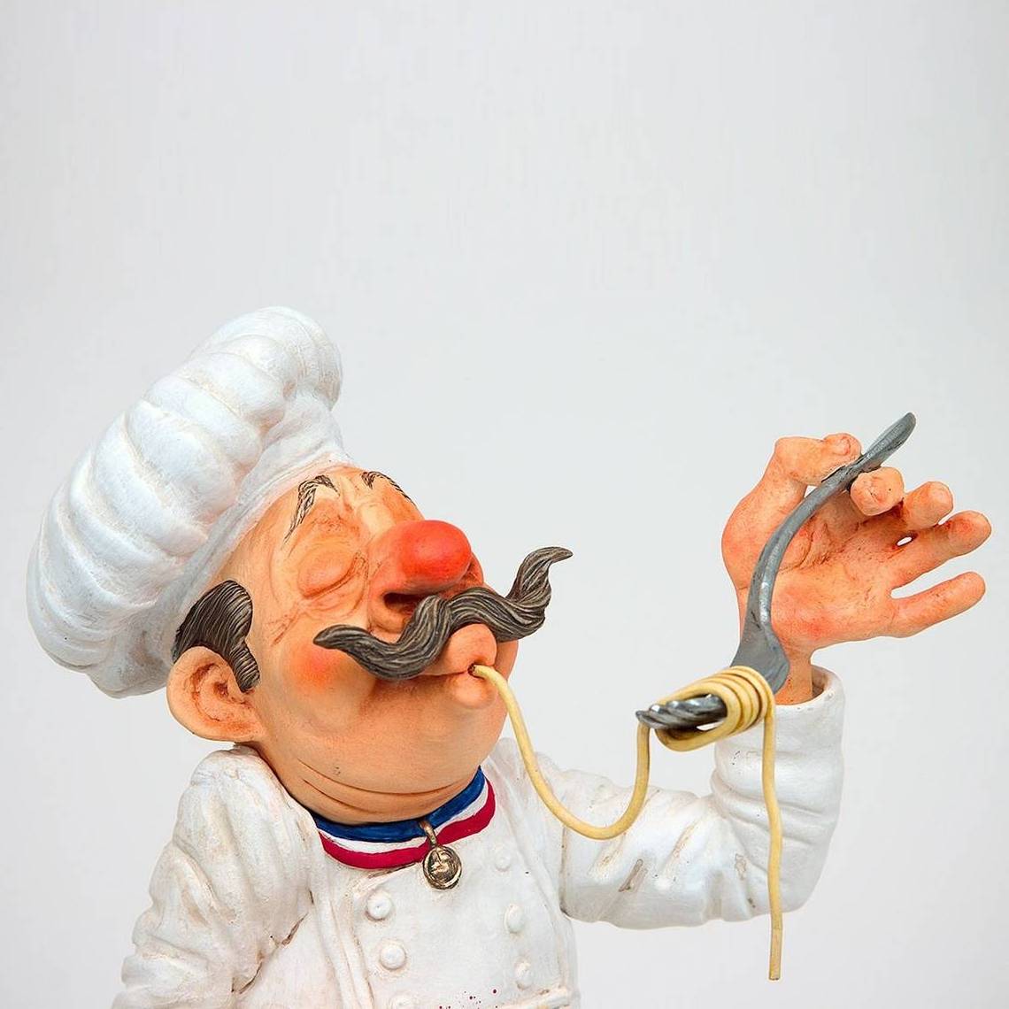 Resin Chef Figurine Statue Chef Decor For Kitchen Ornament  Window Art Restaurant Decor