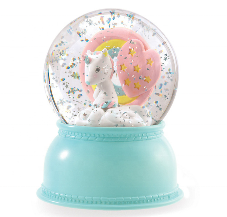 Custom Resin Unicorn Snow Globe Christmas Valentine Birthday Anniversary Present for Daughter Wife Girl kids