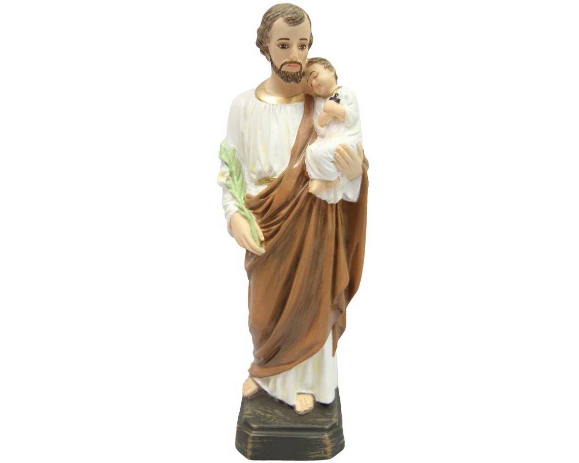 Souvenir 12 Inch Saint St. Joseph with Baby Jesus Holy Child Catholic Religious Statue Figurine  Collection Jesus Souvenirs