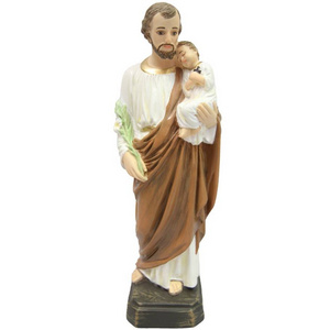 Souvenir 12 Inch Saint St. Joseph with Baby Jesus Holy Child Catholic Religious Statue Figurine  Collection Jesus Souvenirs