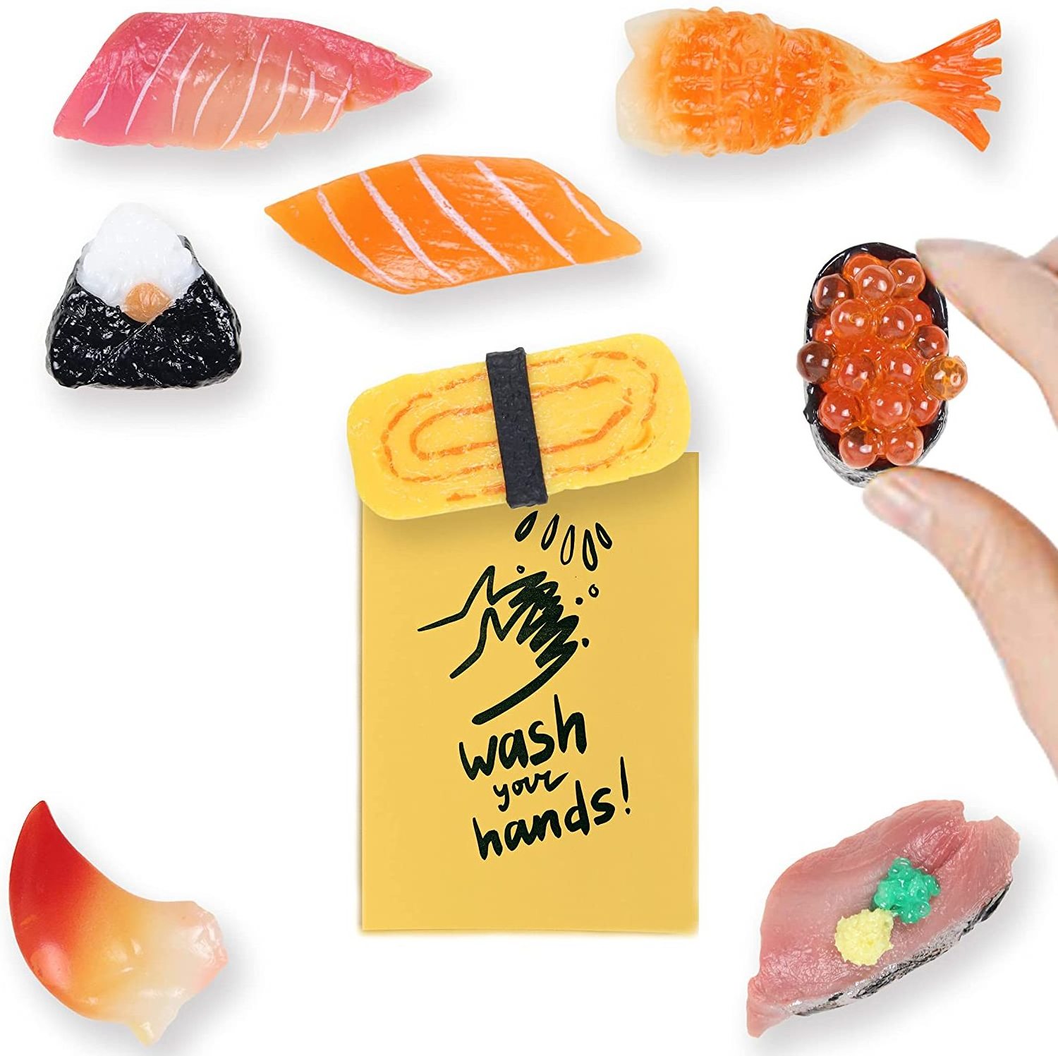 3D Resin Funny Refrigerator Magnet Food Decoration Sushi Fridge Magnets For Kitchen  Whiteboard Office Blackboard