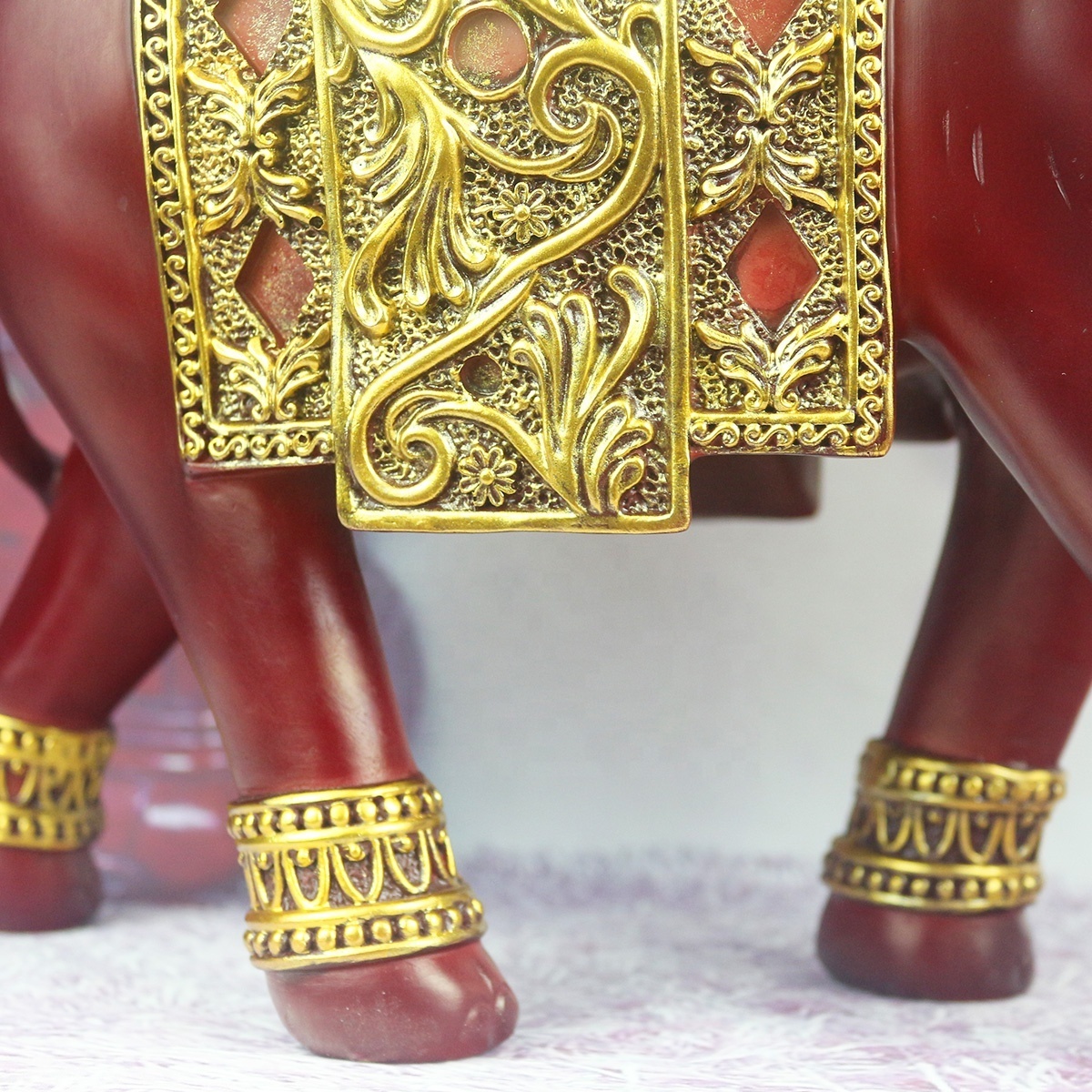 Elephant Figurine Resin Golden Figurine For Home Decor