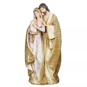 Christmas Nativity Figurine The Holy Family Jesus Statue Virgin Mary and Saint Joseph Sculpture Christian Statue