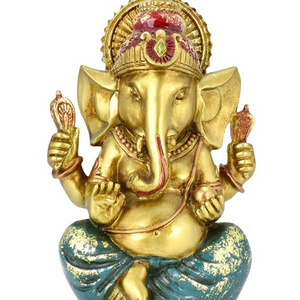 Religion Decoration Hot Sale Hindu Gods and Vacuum Plating India Ganesha Idol