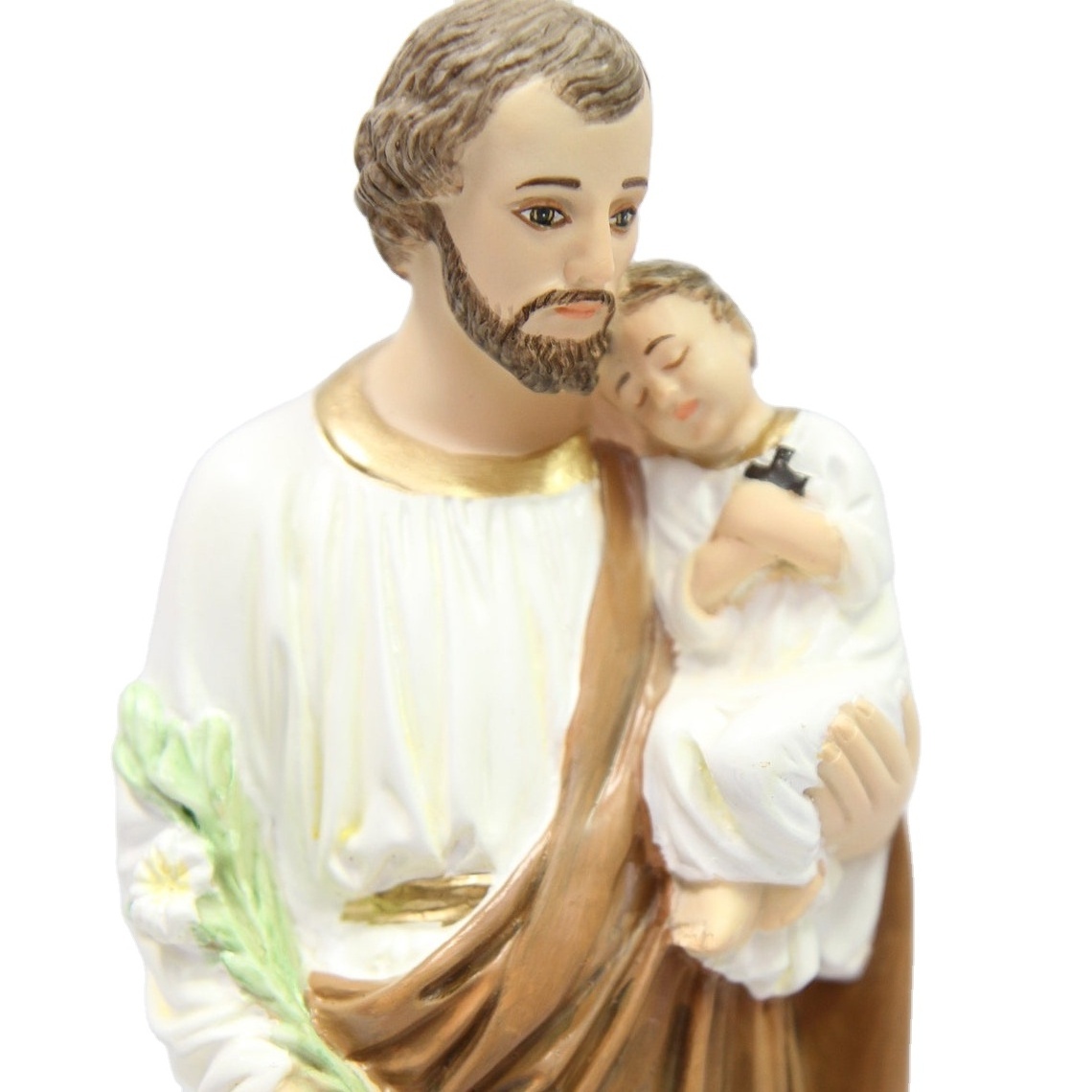 Souvenir 12 Inch Saint St. Joseph with Baby Jesus Holy Child Catholic Religious Statue Figurine  Collection Jesus Souvenirs