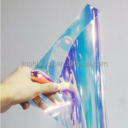 JINSHI High Quality wholesale crystal soft 0.3mm holographic plastic pvc clear vinyl sewable pvc film