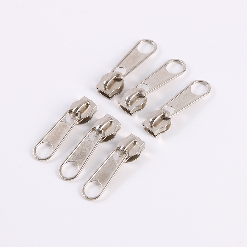 Metal Zipper Pulls 5# Bags Garments Zipper Pull Slider Antique Zipper Puller Wholesale Luggage Nylon Brass Plating Auto Lock