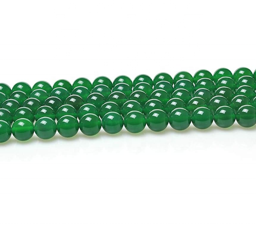 Wholesale Natural Stone Beads Green Agate Round Loose Beads 6mm 8mm 10mm Carnelian Beads For Jewelry