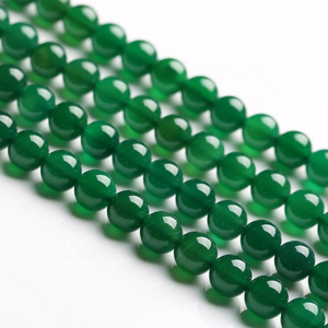 Wholesale Natural Stone Beads Green Agate Round Loose Beads 6mm 8mm 10mm Carnelian Beads For Jewelry