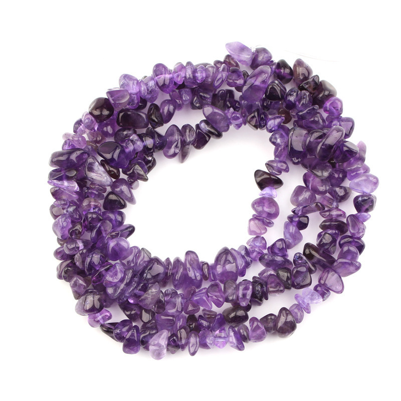 Natural AA Amethyst Tumbled Chip Crushed Crystal Quartz Irregular Shaped Loose Gemstone Beads 33