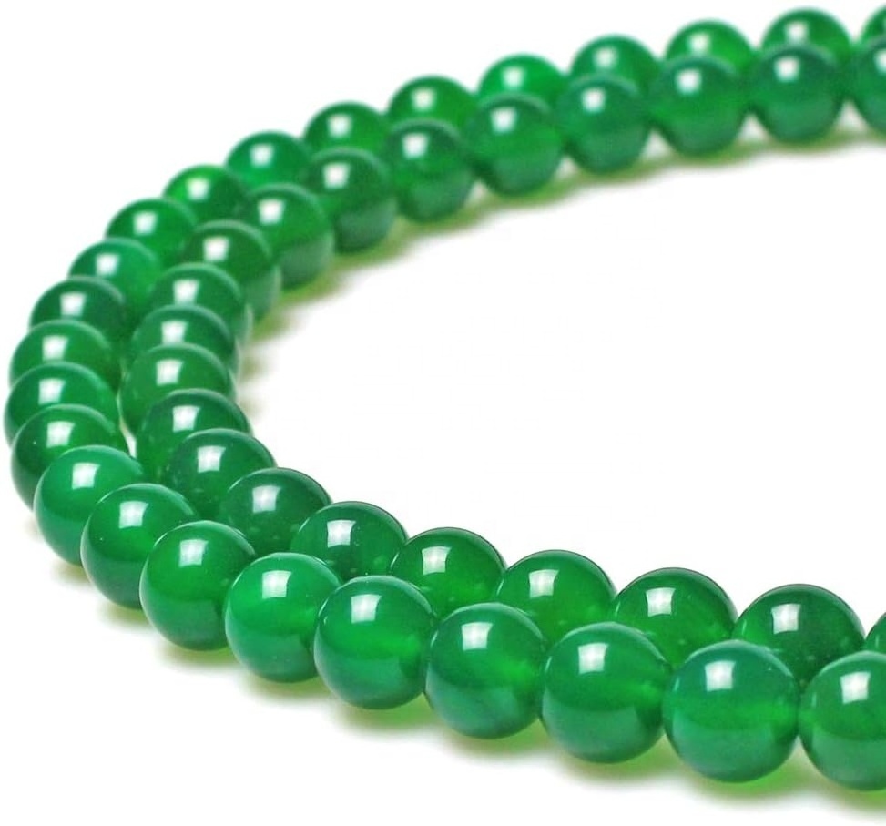 Wholesale Natural Stone Beads Green Agate Round Loose Beads 6mm 8mm 10mm Carnelian Beads For Jewelry