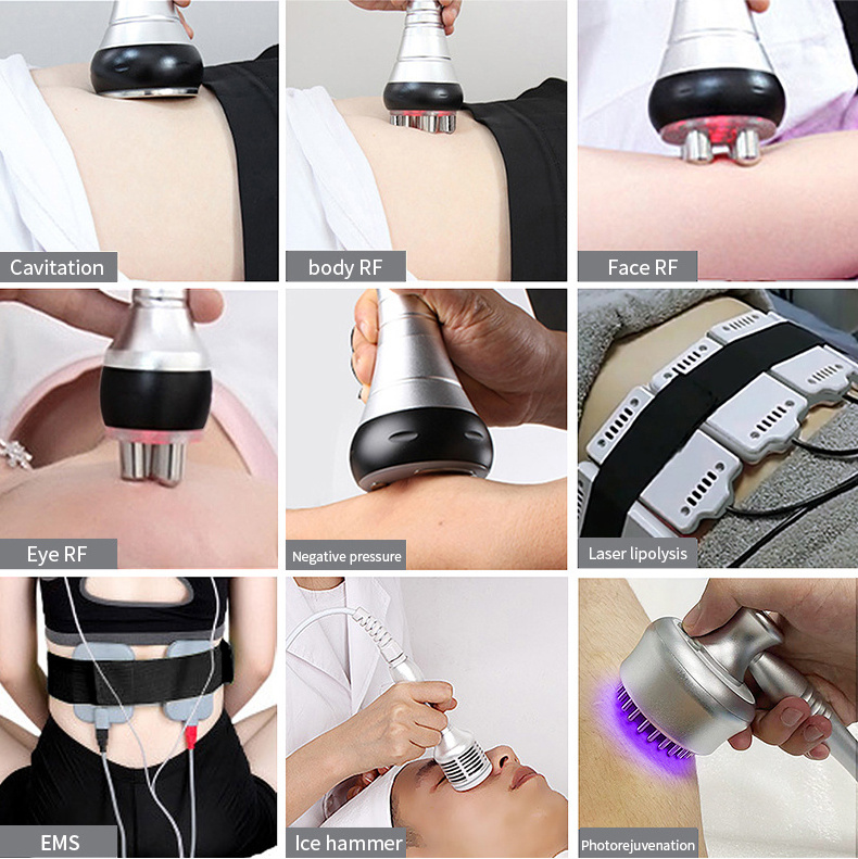 2023 Non Invasive Lipocavitation Lipo Fat Laser Cavitation Slimming Lipo Machine Lipolaser 9 En 1