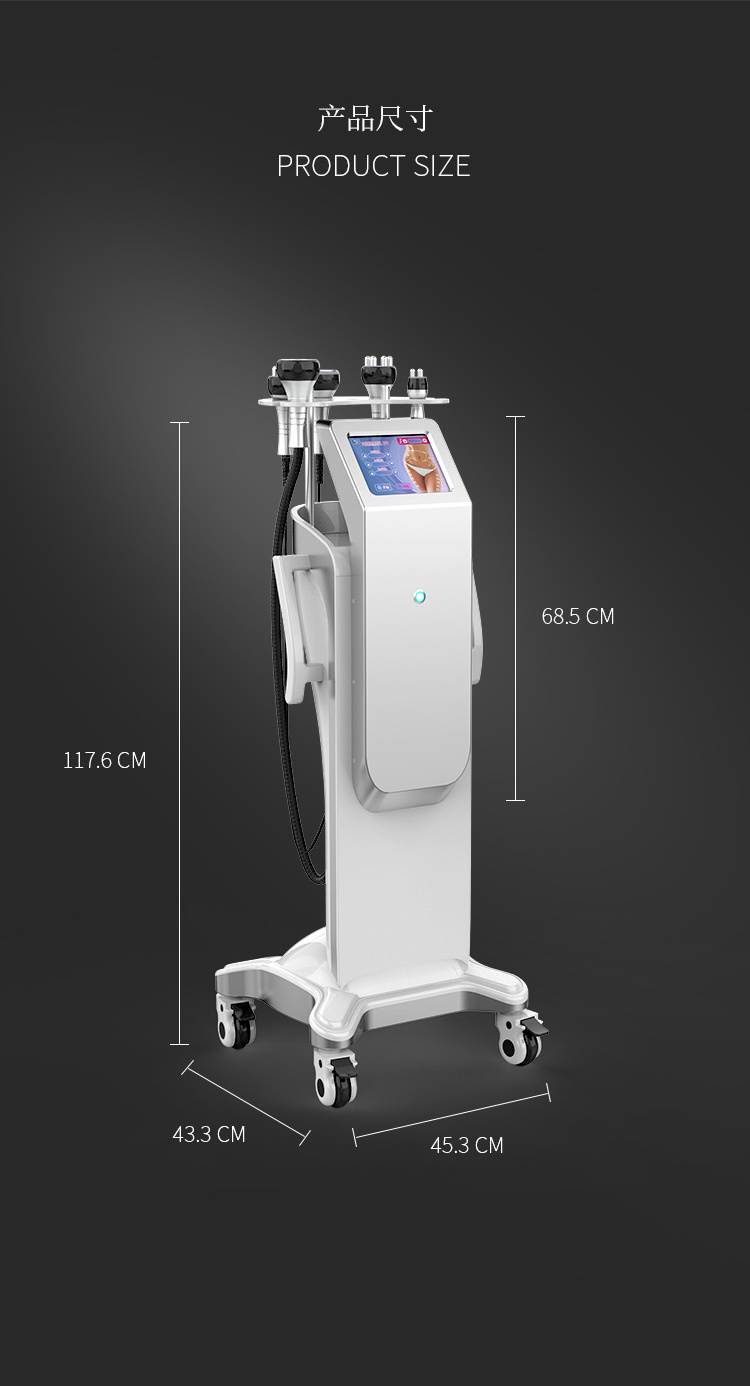 9 In 1 Multi Function Beauty Equipment Cold / cavitation /  Vacuum / Rf / 7 Colors / Micro Current / Lipolaser Slimming Machine