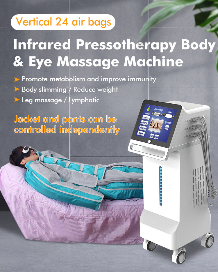 Factory wholesale! Newest 24 cells air pressure far infrared pressotherapy lymphatic drainage machine