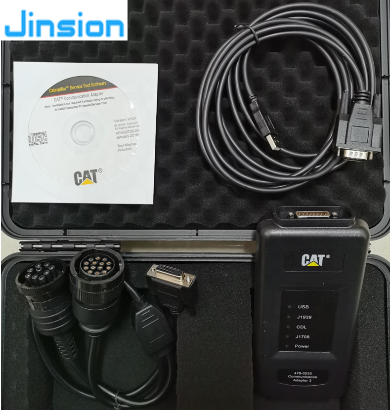 Drop shipping JINSION Excavator Diagnostic Tool ET4 for Caterpillar High quality 2019A Communication Adapter 14pin 478-0235