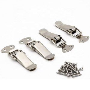 silver catch hasp clamp clip stainless steel lock spring loaded toggle latch for cabinet wooden case box