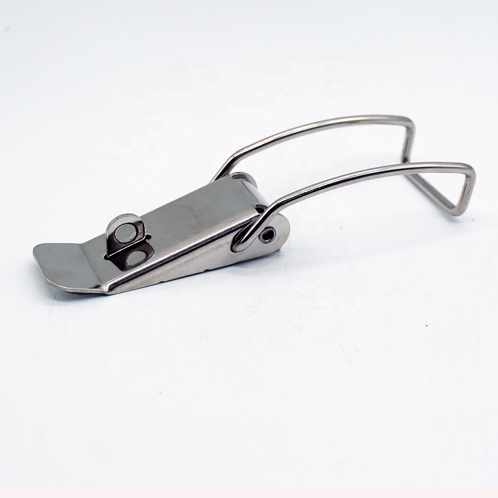 Factory directly Hook buckle SS304 Steel spring loaded Toggle Latch clamp hasp for locking cabinet box Insulation Case