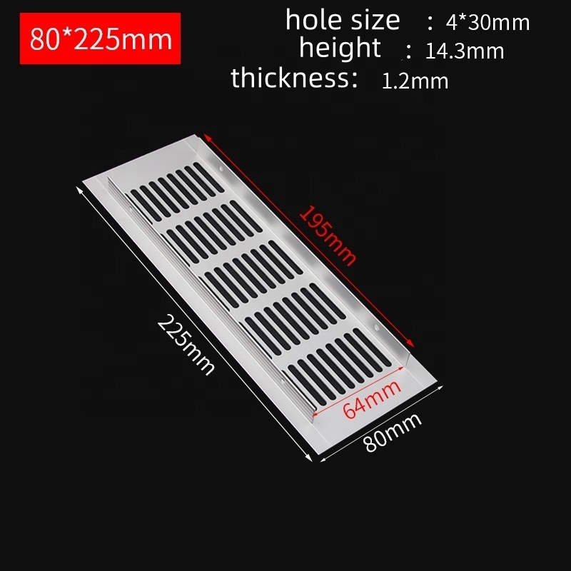 Aluminum alloy ventilation grille air grille vent cover wall decor grille for kitchen