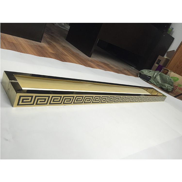 MODERN gold stainless steel glass door handle for wood door