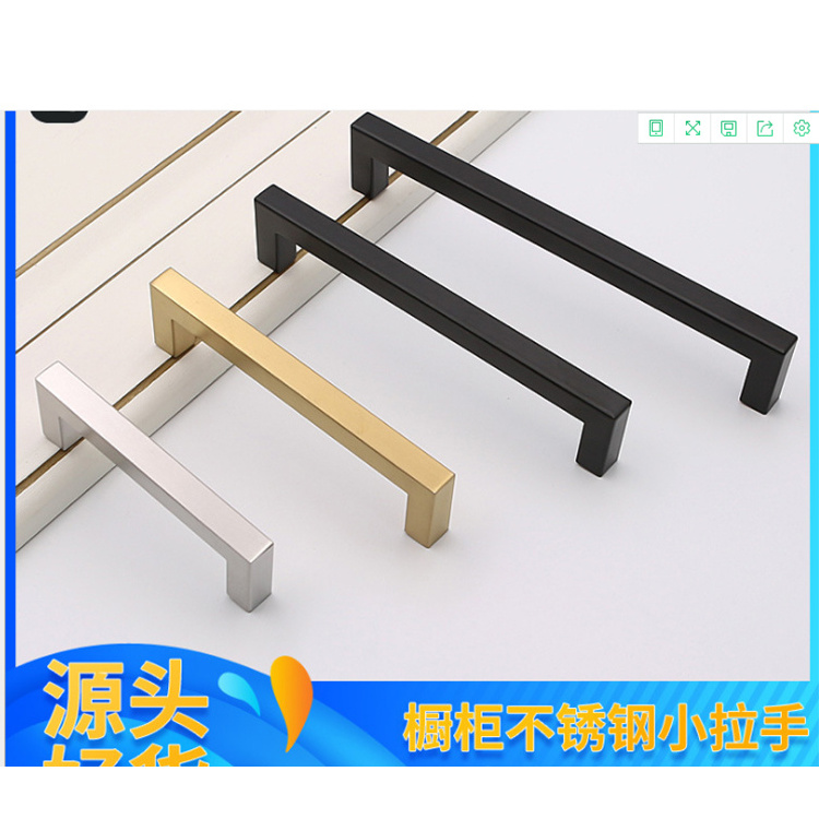 Black Gold  Brass Stainless steel door knob drawer funiture cabinet handle for kitchen