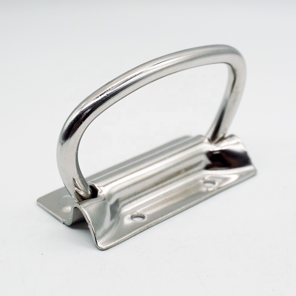 Hot sale Folding Ring Pull Handle SUS304 Stainless Steel thickened Cabinet Handle for Industrial case