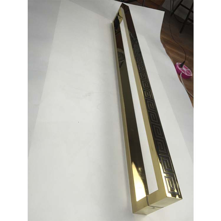 MODERN gold stainless steel glass door handle for wood door