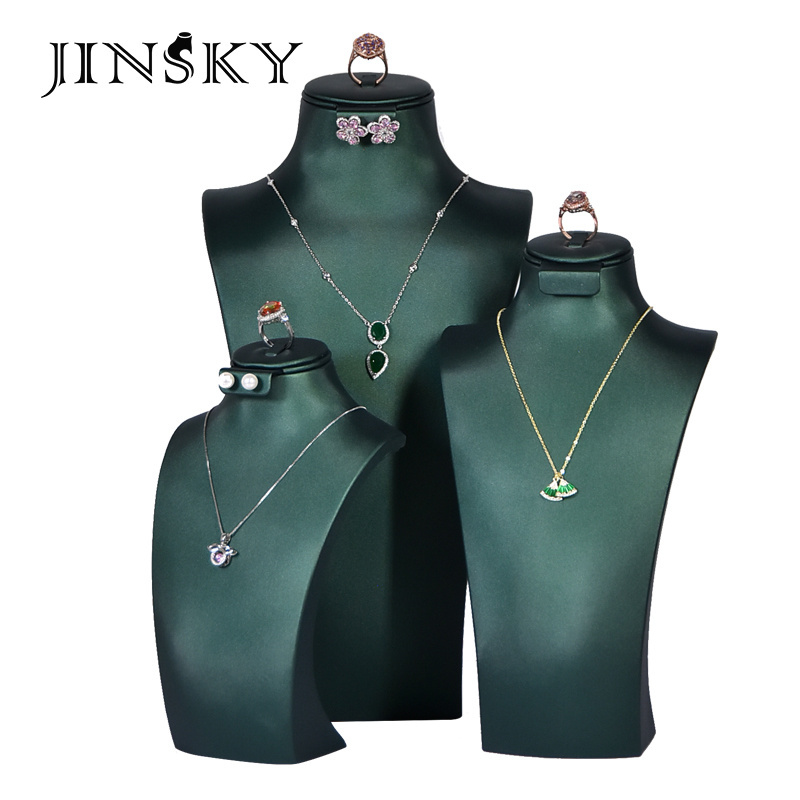 Jinsky Fashion Necklace Jewellery Display Bust Mannequin Stand Holder earrings stand Necklace Bust set