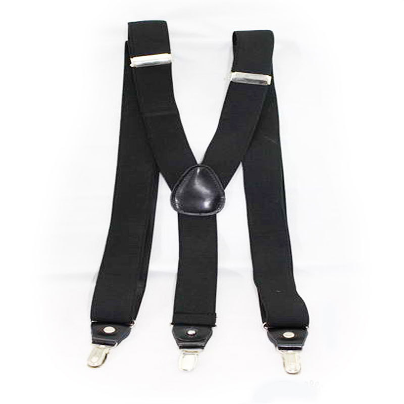 Factory Custom Adjustable Elastic Heavy Duty Men's 3.5cm Clip-on Y Shaped Back Braces Suspenders