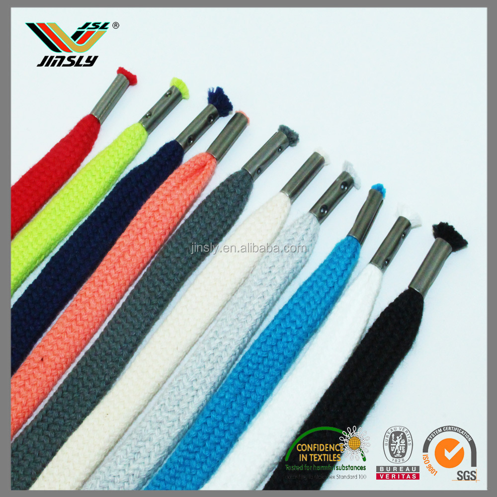 Woven packaging soft cord elastic tips draw cord