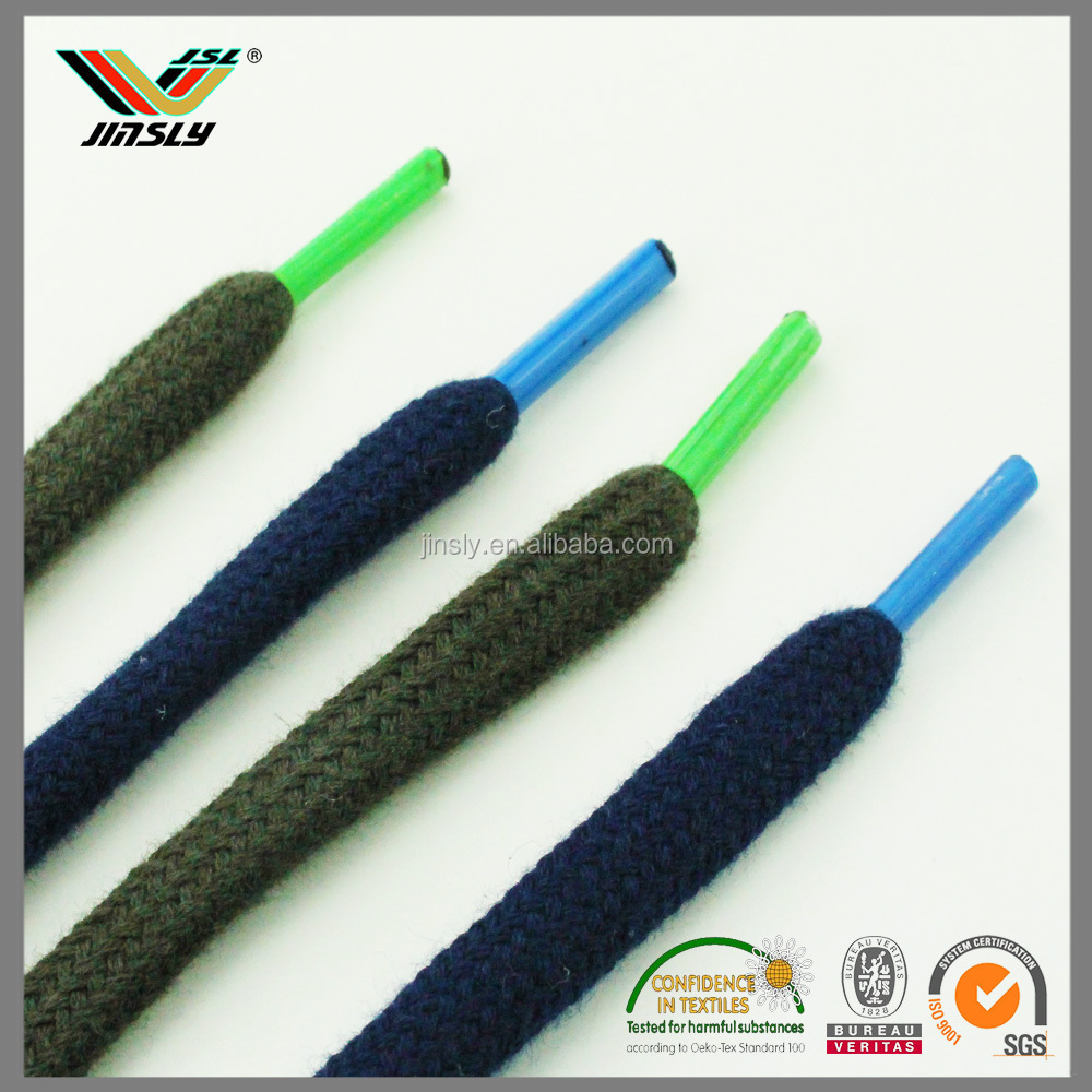 Woven packaging soft cord elastic tips draw cord