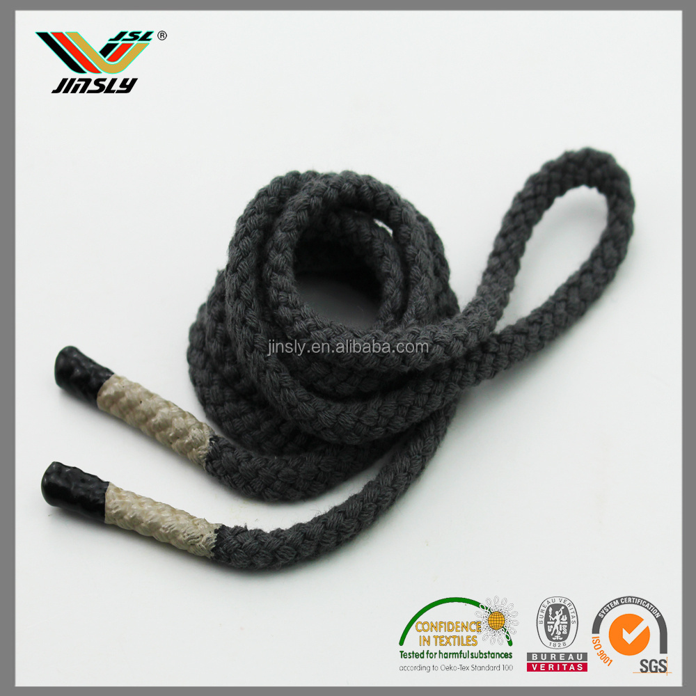 Woven packaging soft cord elastic tips draw cord