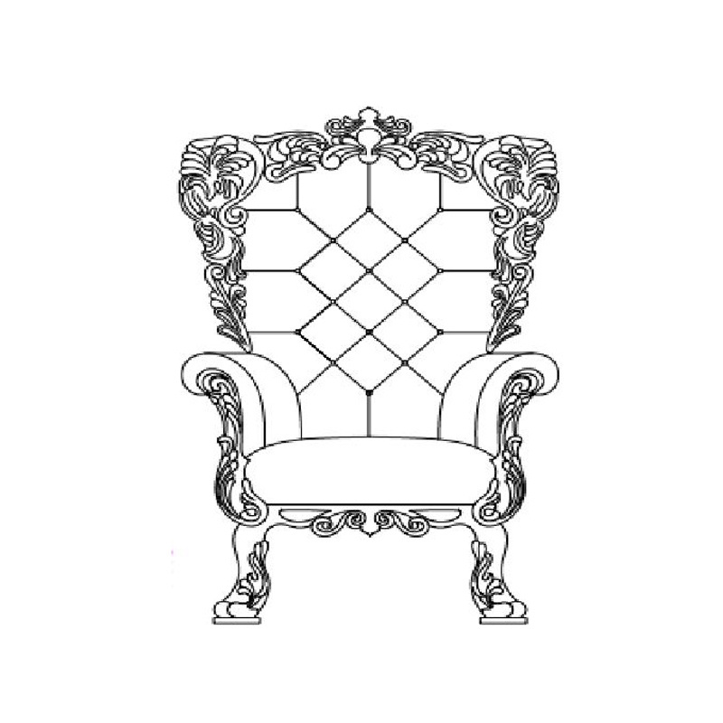 New Style Armrest High Back Furniture Royal King Queen Throne Chief Rabbi Chair with Close Handle