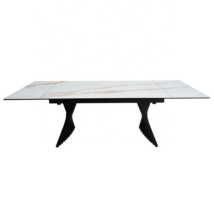 Jinsong Wholesale Folding Extendable Extra Large Dining Table with Chair