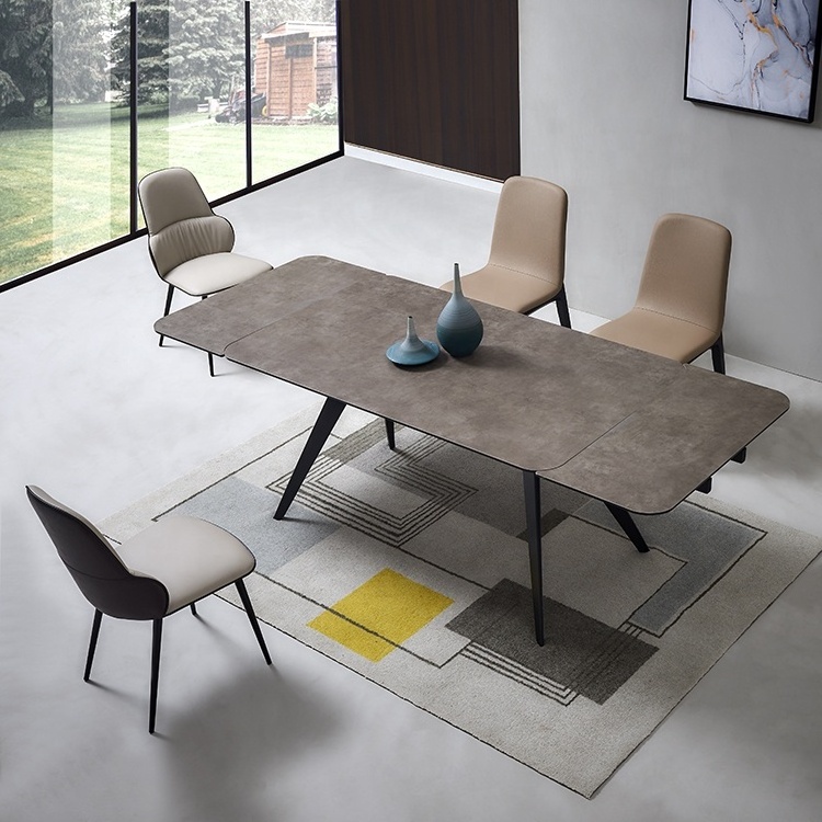 Jinsong Wholesale Folding Extendable Extra Large Dining Table with Chair