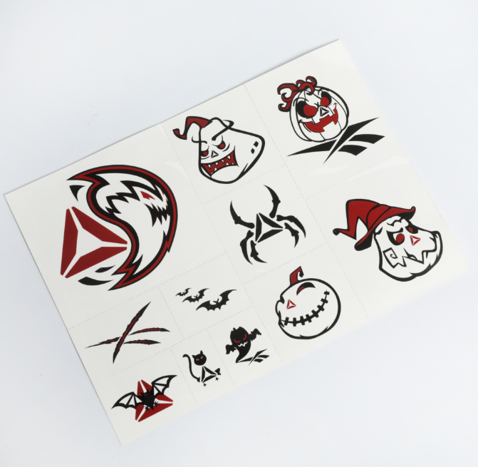 custom scary halloween party horror scar tattoo waterproof scary tattoo 3d halloween tattoo sticker