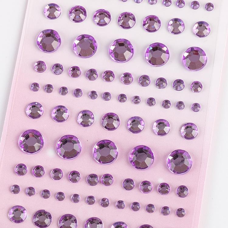 3d self adhesive eye face sticker crystals sheet crystal stickers adhesive rhinestones for girls