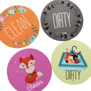 ready made pvc fridge double sided dish-washing machine clean and dirty magnet sticker