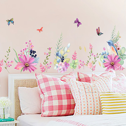 Home Mirrors decor unicorn butterfly kid room bedroom 3d wall sticker