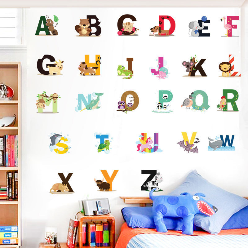 Animal Alphabet ABC Kids Decoration Wall Sticker